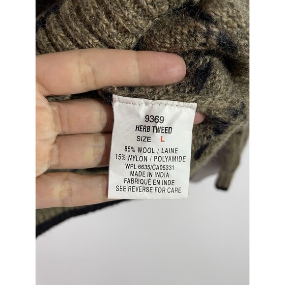 Vtg Woolrich Sweater Mens L Birds Eye Wool Knit Crewneck 90s Preppy Grandpacore - Picture 5 of 11